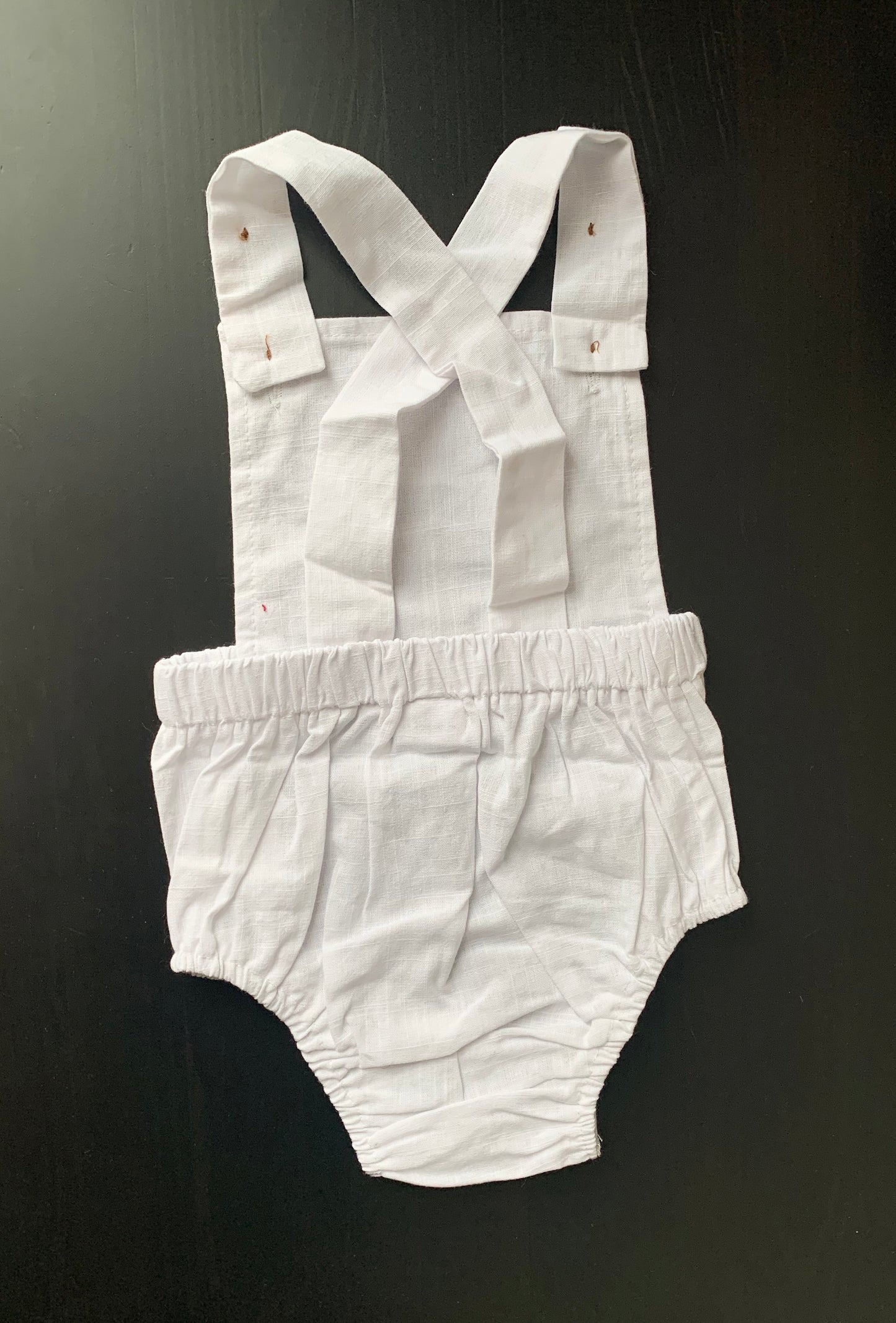 White Newborn Baby Short Romper