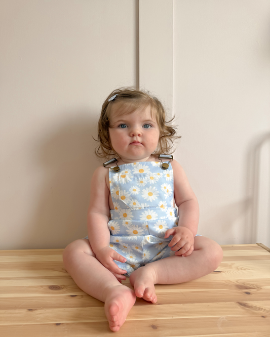 Baby& Toddler Blue Daisy Dungarees