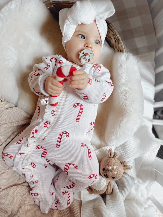 Candy Cane Christmas Romper