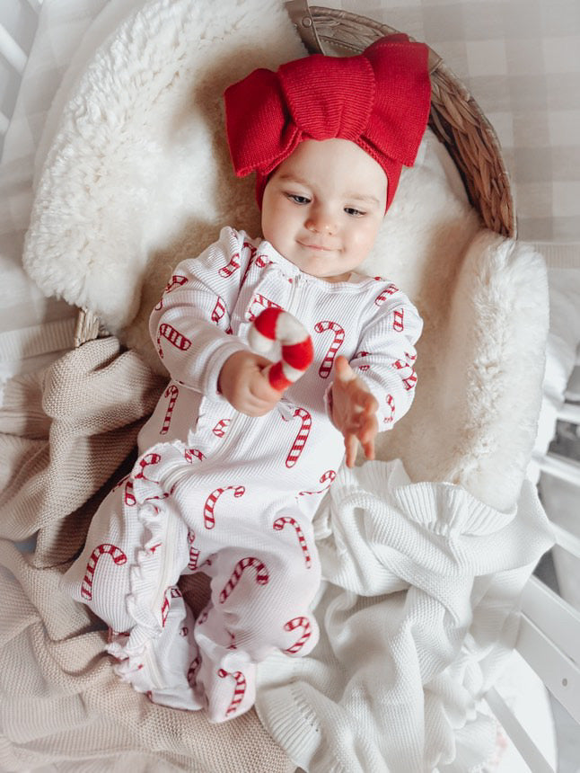 Candy Cane Christmas Romper