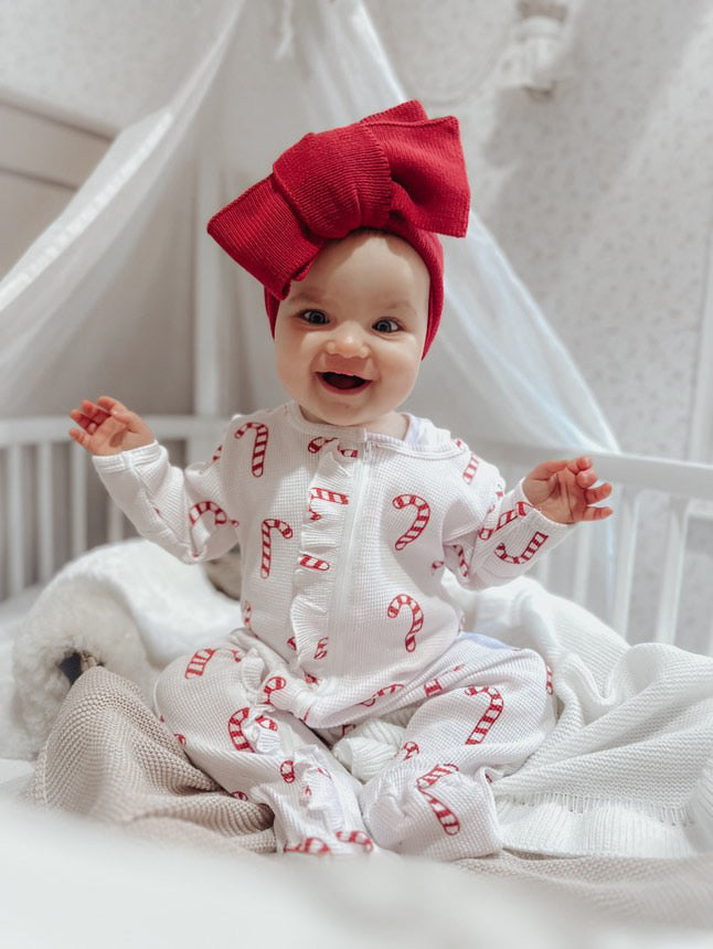 Crimson Knitted Topknot